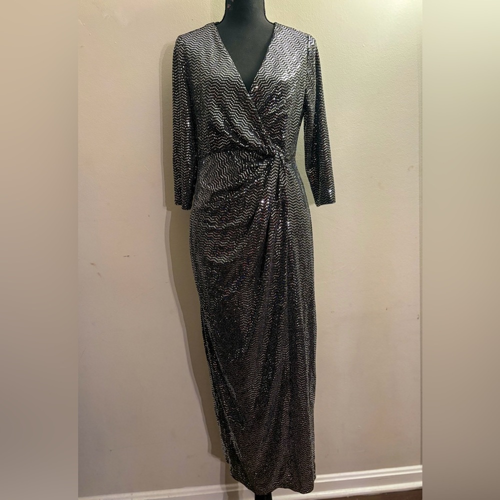 Silver Sequin Glam Dress